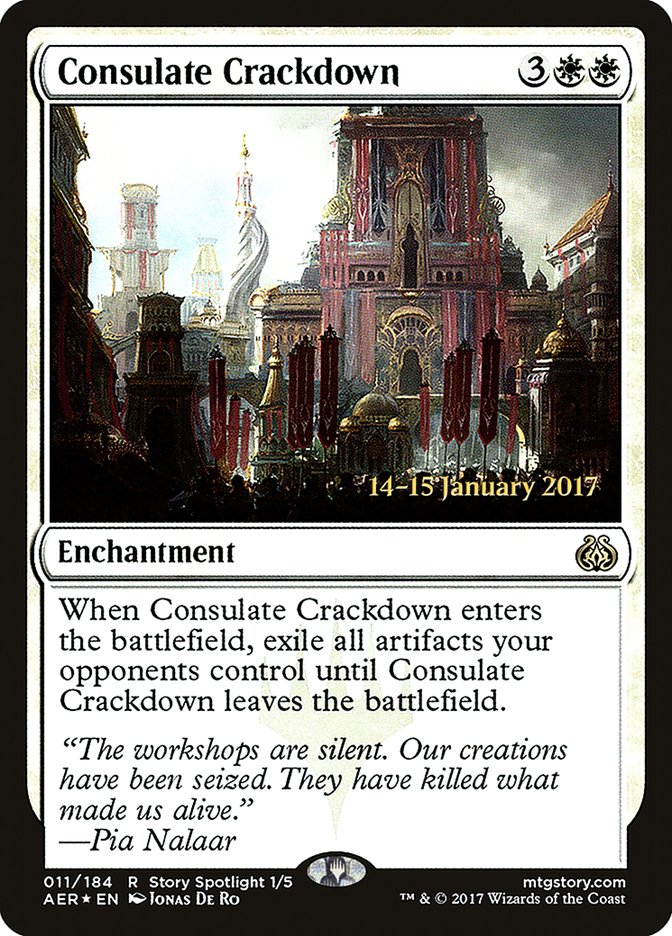 Consulate Crackdown [Aether Revolt Prerelease Promos] MTG Single Magic: The Gathering    | Red Claw Gaming