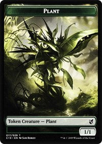 Plant // Morph Double-Sided Token [Commander 2019 Tokens] MTG Single Magic: The Gathering    | Red Claw Gaming