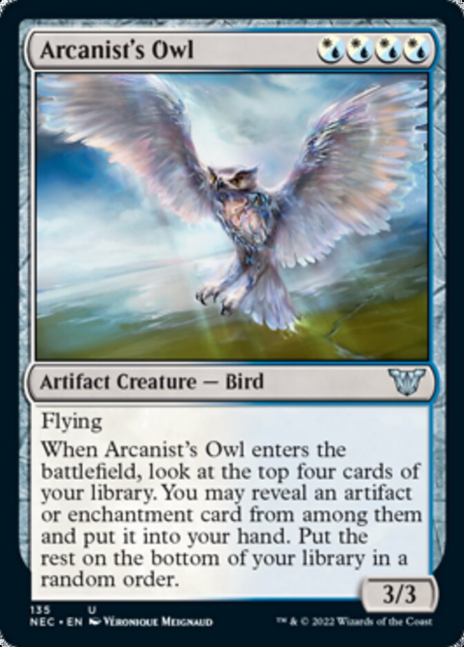 Arcanist's Owl [Kamigawa: Neon Dynasty Commander] MTG Single Magic: The Gathering    | Red Claw Gaming