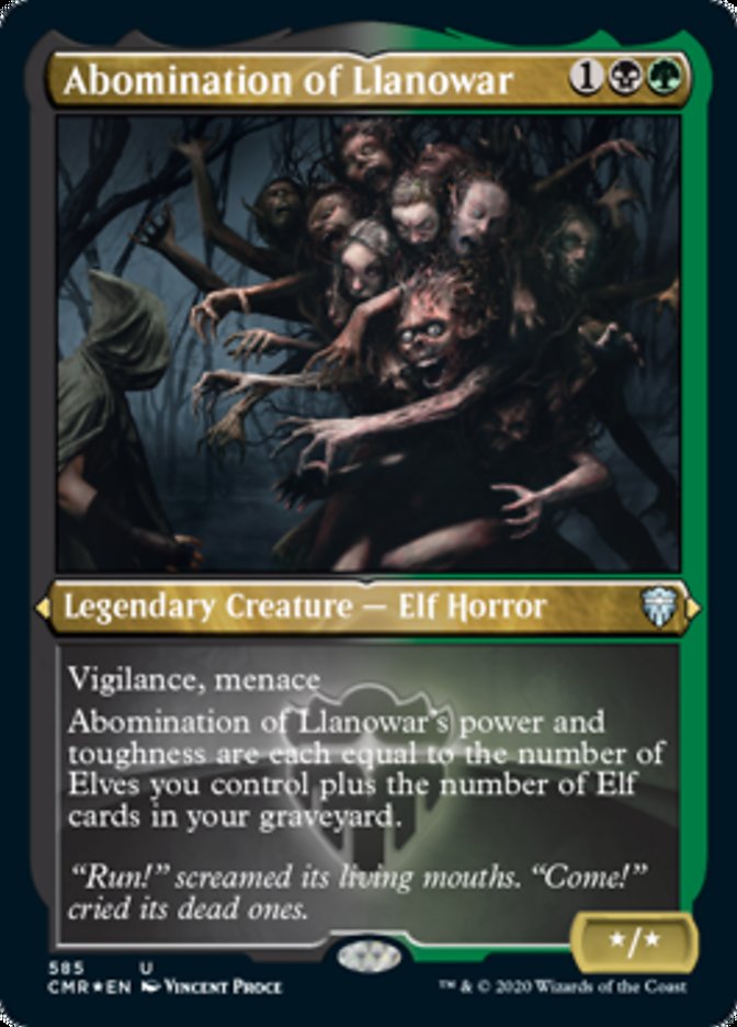 Abomination of Llanowar (Etched) [Commander Legends] MTG Single Magic: The Gathering    | Red Claw Gaming