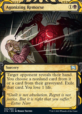 Agonizing Remorse (Foil Etched) [Strixhaven: School of Mages Mystical Archive] MTG Single Magic: The Gathering    | Red Claw Gaming