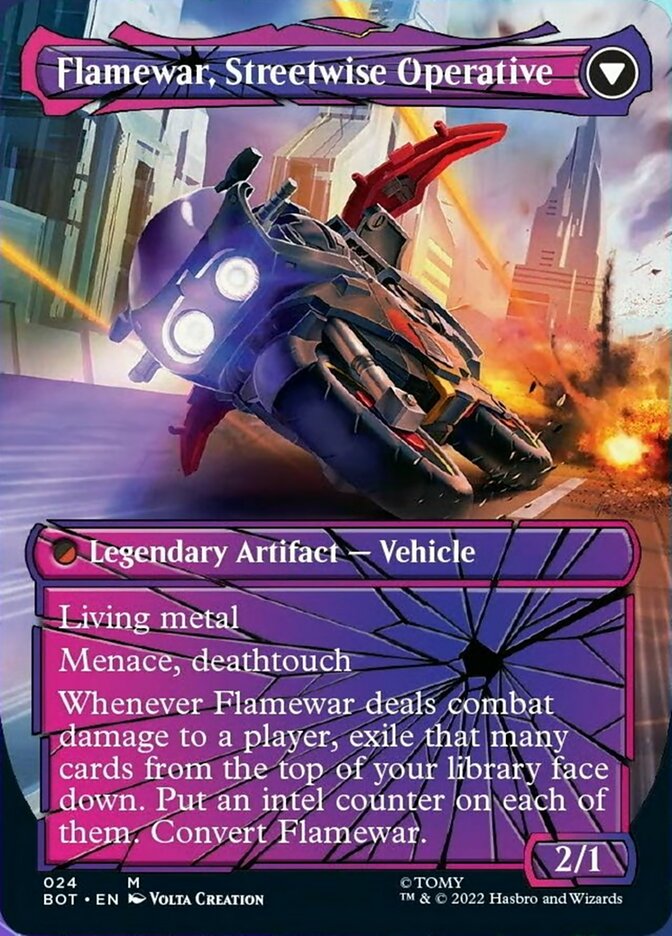 Flamewar, Brash Veteran // Flamewar, Streetwise Operative (Shattered Glass) [Transformers] MTG Single Magic: The Gathering    | Red Claw Gaming