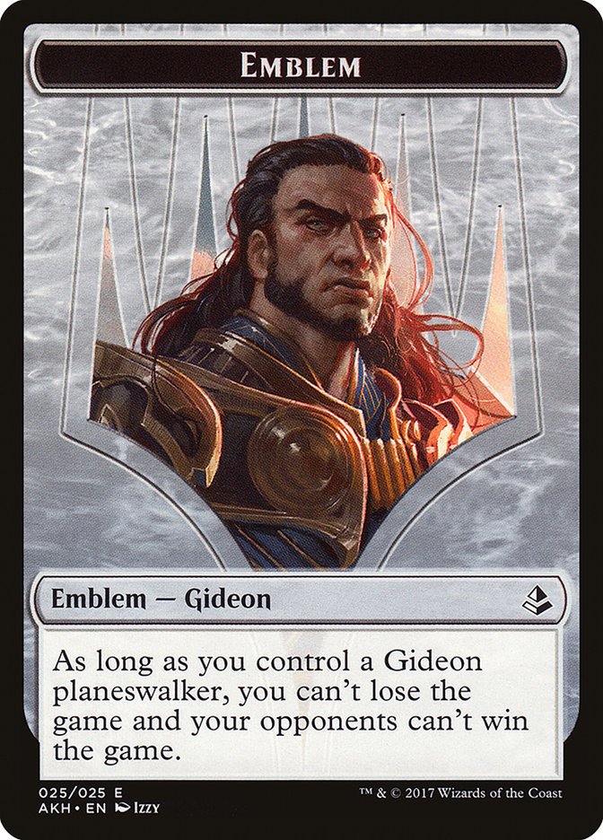 Gideon of the Trials Emblem [Amonkhet Tokens] MTG Single Magic: The Gathering    | Red Claw Gaming