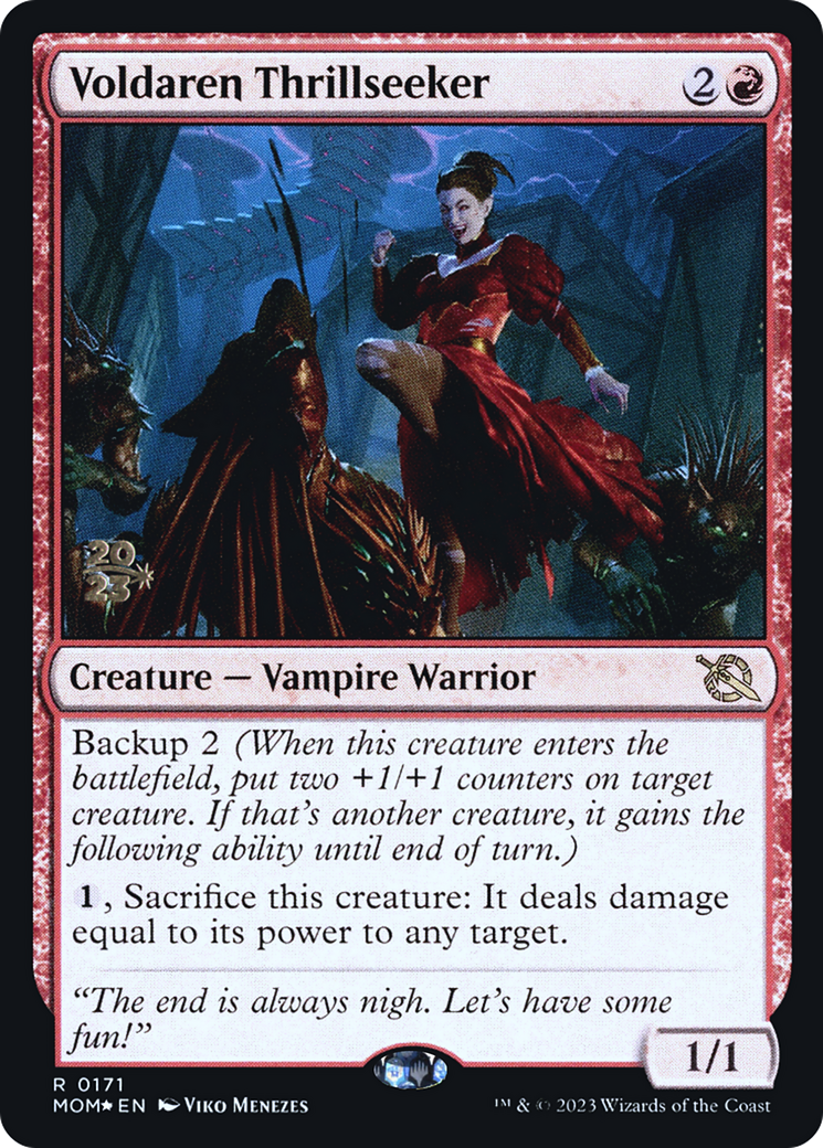 Voldaren Thrillseeker [March of the Machine Prerelease Promos] MTG Single Magic: The Gathering    | Red Claw Gaming