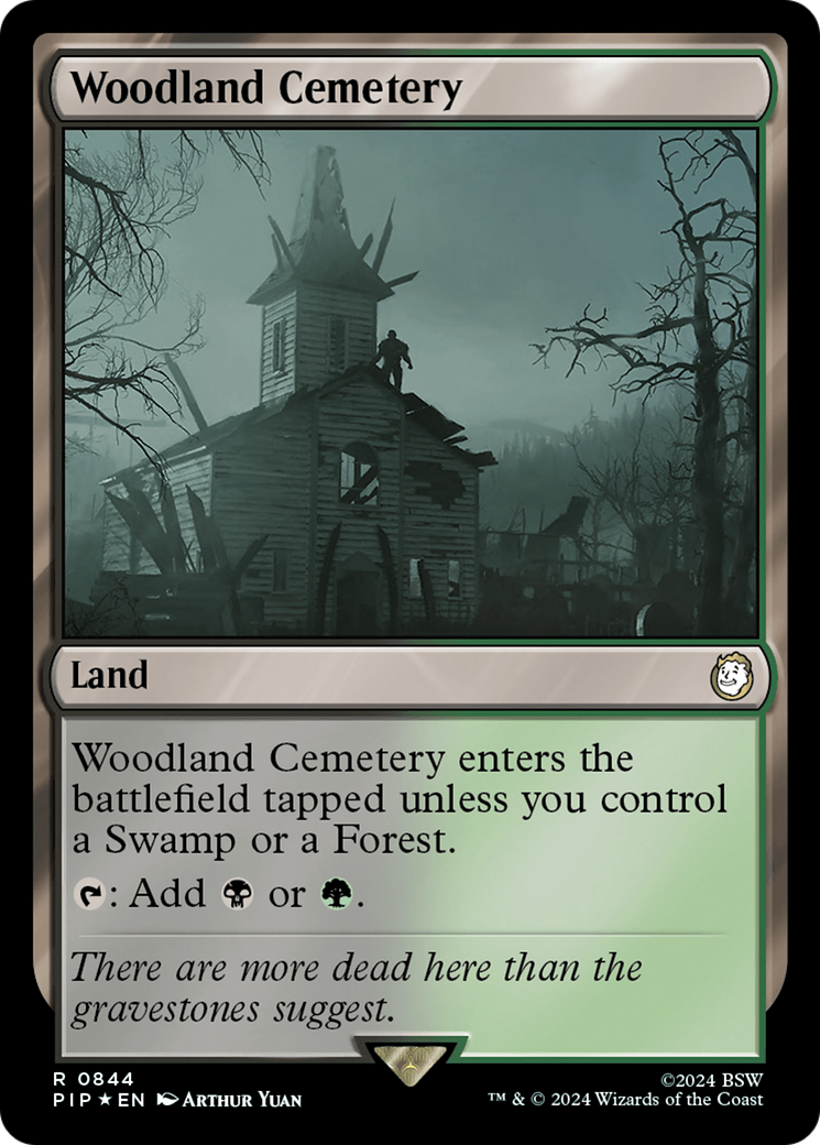 Woodland Cemetery (Surge Foil) [Fallout] MTG Single Magic: The Gathering    | Red Claw Gaming