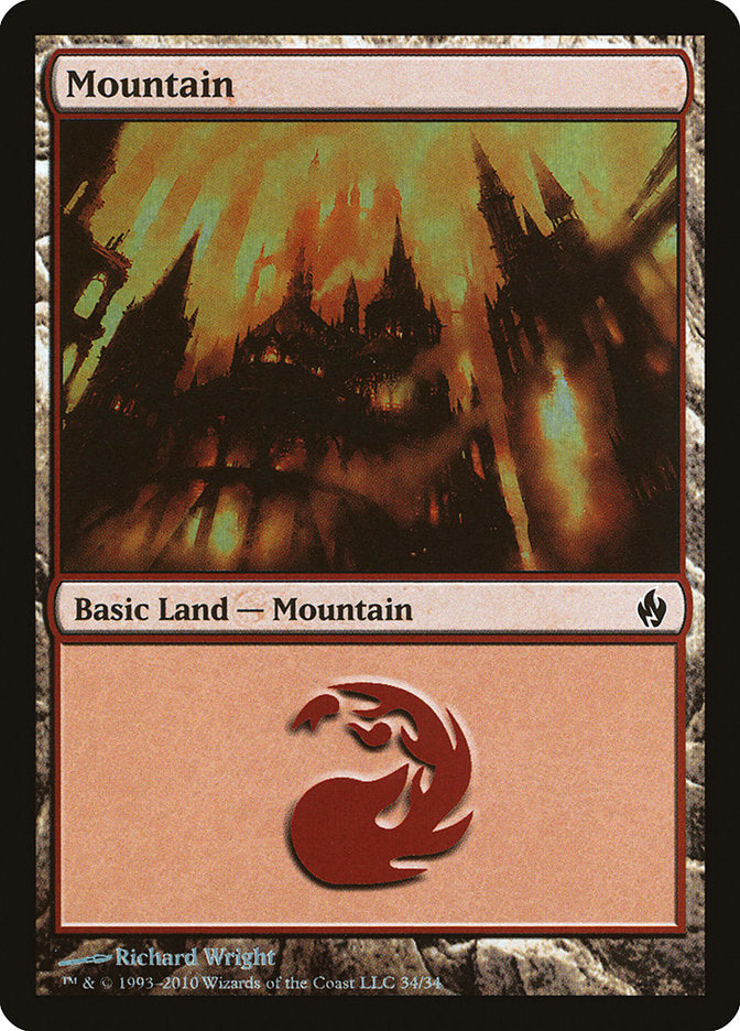 Mountain (34) [Premium Deck Series: Fire and Lightning] MTG Single Magic: The Gathering    | Red Claw Gaming