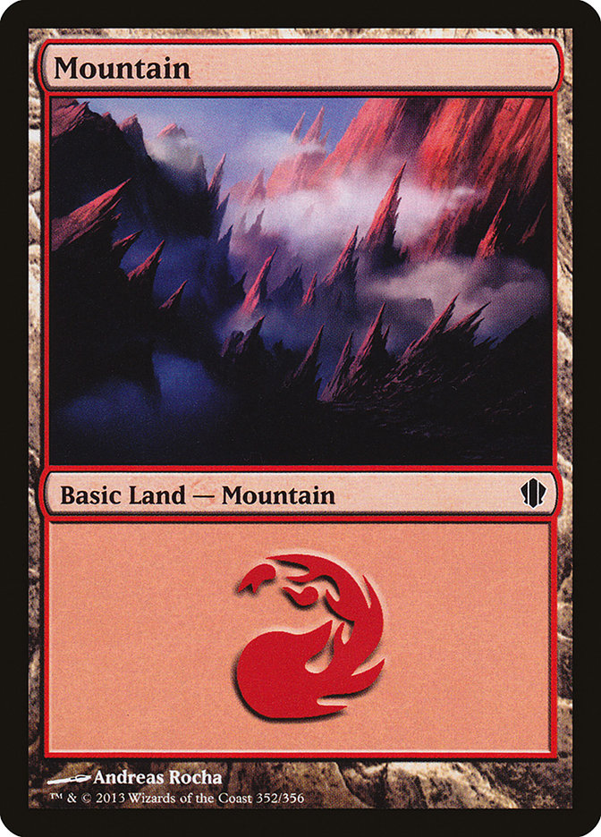 Mountain (352) [Commander 2013] MTG Single Magic: The Gathering    | Red Claw Gaming