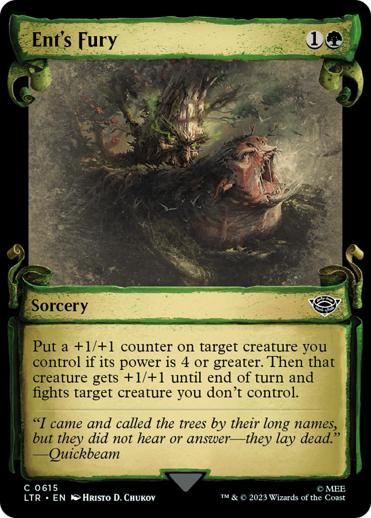 Ent's Fury [The Lord of the Rings: Tales of Middle-Earth Showcase Scrolls] MTG Single Magic: The Gathering    | Red Claw Gaming