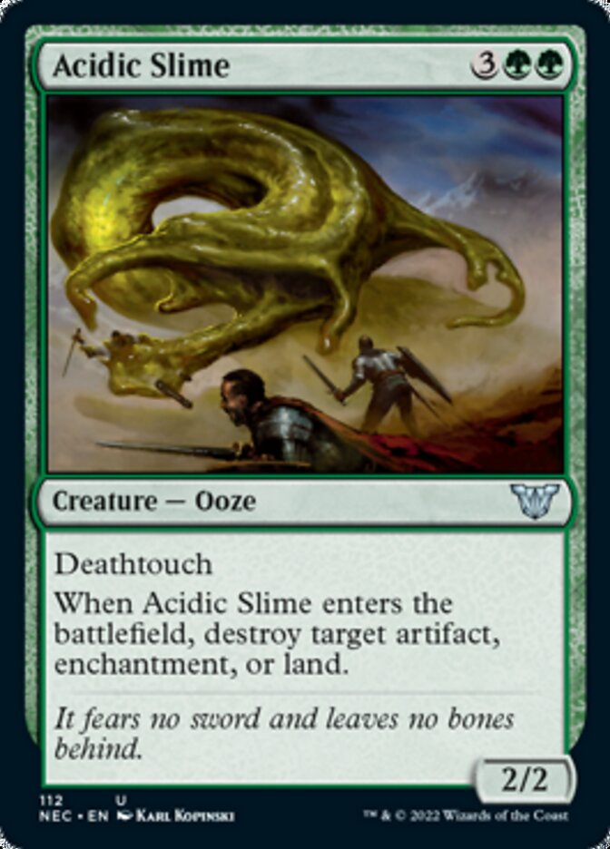 Acidic Slime [Kamigawa: Neon Dynasty Commander] MTG Single Magic: The Gathering    | Red Claw Gaming