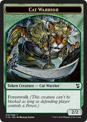 Cat Warrior // Elemental Double-Sided Token [Commander 2018 Tokens] MTG Single Magic: The Gathering    | Red Claw Gaming