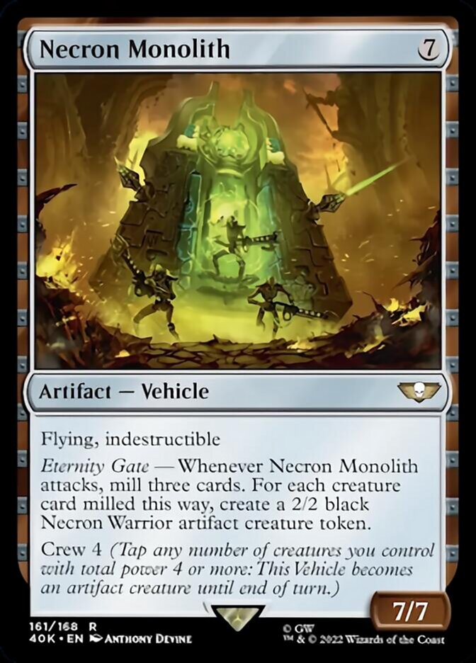 Necron Monolith (Surge Foil) [Warhammer 40,000] MTG Single Magic: The Gathering    | Red Claw Gaming