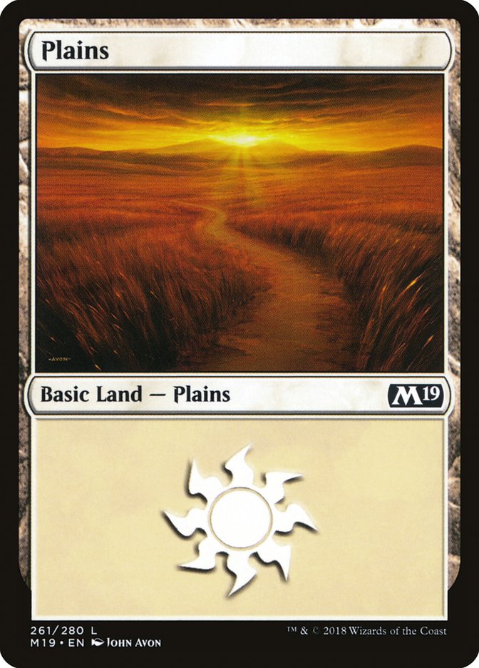 Plains (261) [Core Set 2019] MTG Single Magic: The Gathering    | Red Claw Gaming