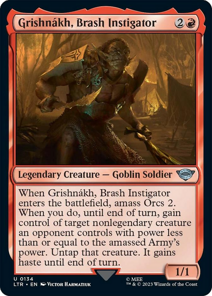 Grishnakh, Brash Instigator [The Lord of the Rings: Tales of Middle-Earth] MTG Single Magic: The Gathering    | Red Claw Gaming