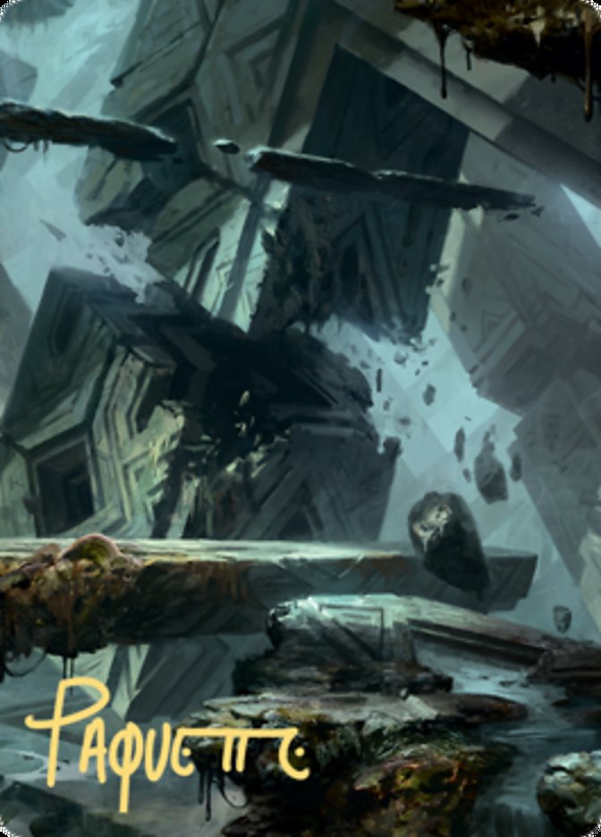 Swamp 3 Art Card (Gold-Stamped Signature) [Zendikar Rising Art Series] MTG Single Magic: The Gathering    | Red Claw Gaming