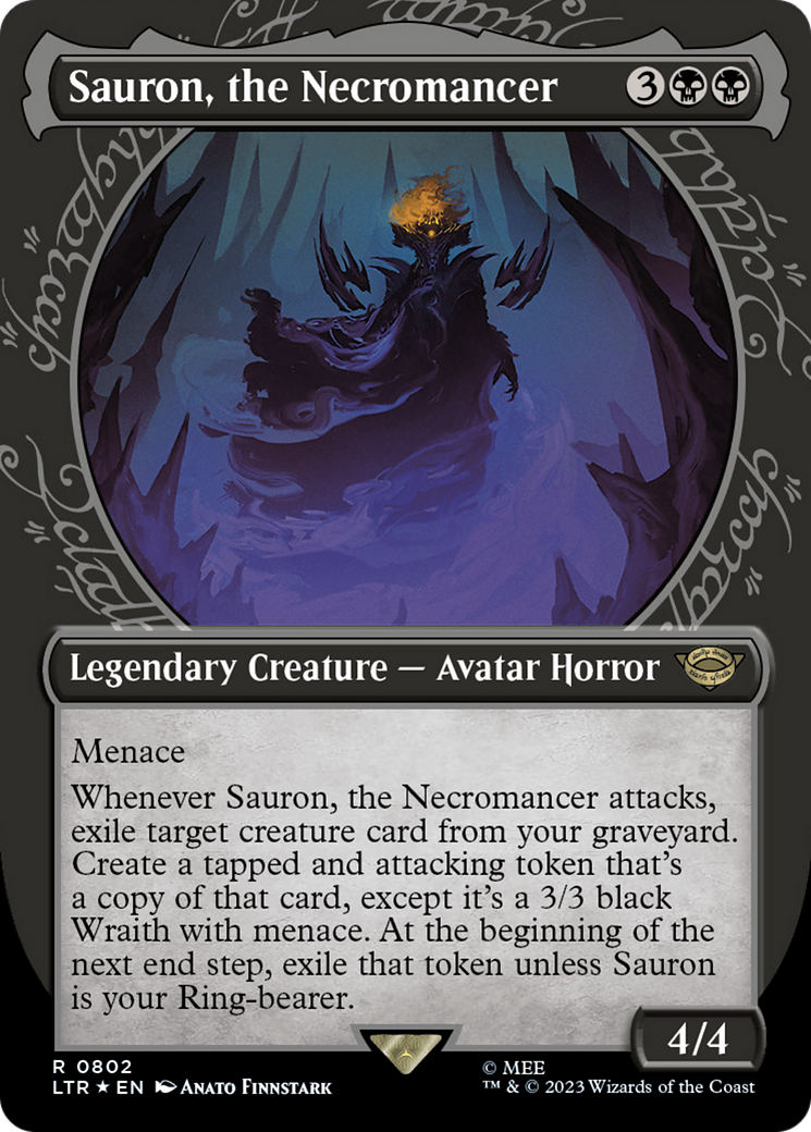 Sauron, the Necromancer (Showcase) (Surge Foil) [The Lord of the Rings: Tales of Middle-Earth] MTG Single Magic: The Gathering    | Red Claw Gaming