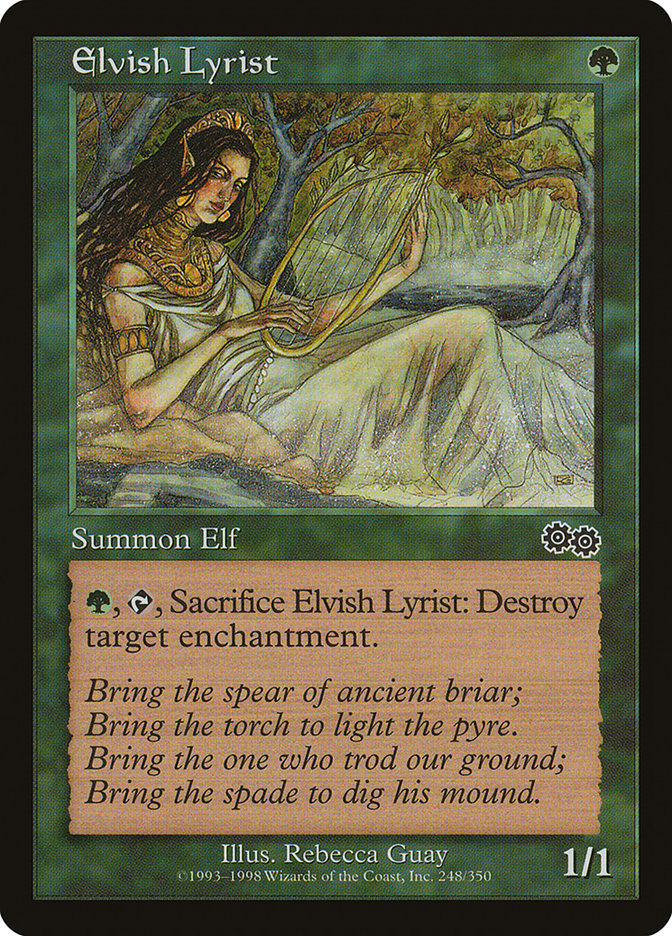 Elvish Lyrist [Urza's Saga] MTG Single Magic: The Gathering    | Red Claw Gaming
