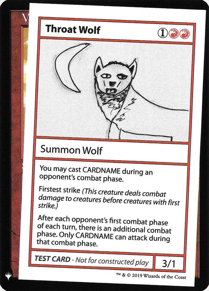 Throat Wolf [Mystery Booster Playtest Cards] MTG Single Magic: The Gathering    | Red Claw Gaming