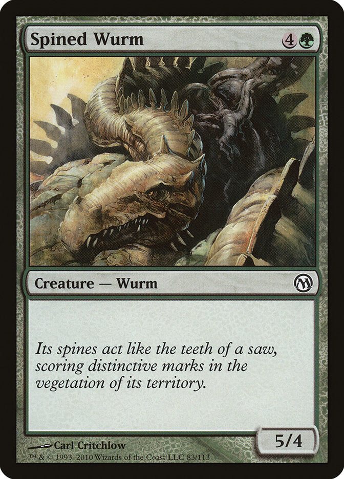 Spined Wurm [Duels of the Planeswalkers] MTG Single Magic: The Gathering    | Red Claw Gaming