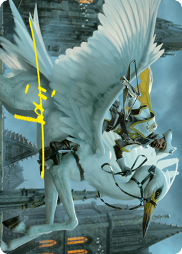 Gryff Rider Art Card (Gold-Stamped Signature) [Innistrad: Crimson Vow Art Series] MTG Single Magic: The Gathering    | Red Claw Gaming