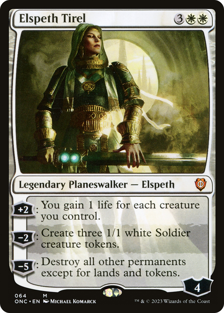 Elspeth Tirel [Phyrexia: All Will Be One Commander] MTG Single Magic: The Gathering    | Red Claw Gaming