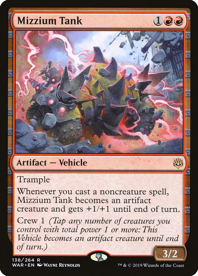 Mizzium Tank [War of the Spark] MTG Single Magic: The Gathering    | Red Claw Gaming