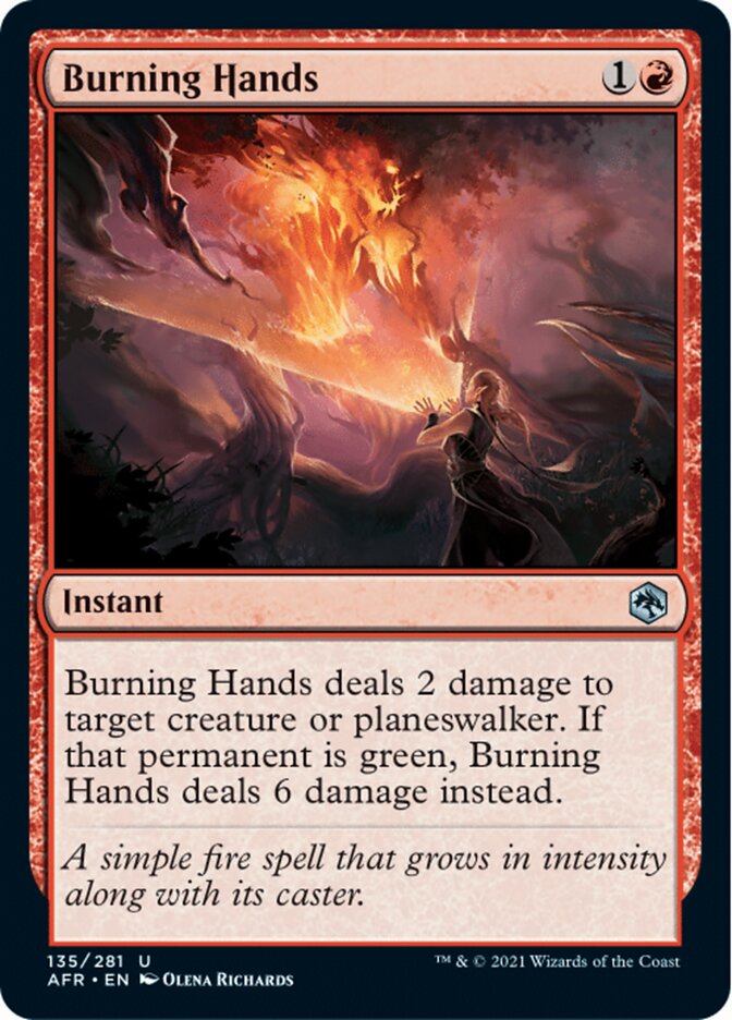 Burning Hands [Dungeons & Dragons: Adventures in the Forgotten Realms] MTG Single Magic: The Gathering    | Red Claw Gaming
