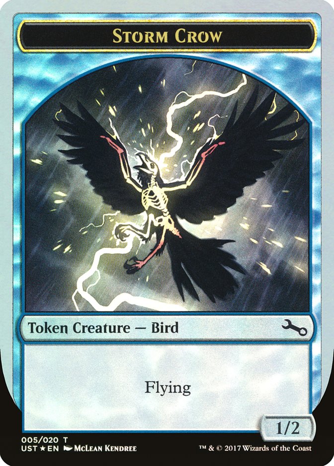 Storm Crow Token [Unstable Tokens] MTG Single Magic: The Gathering    | Red Claw Gaming