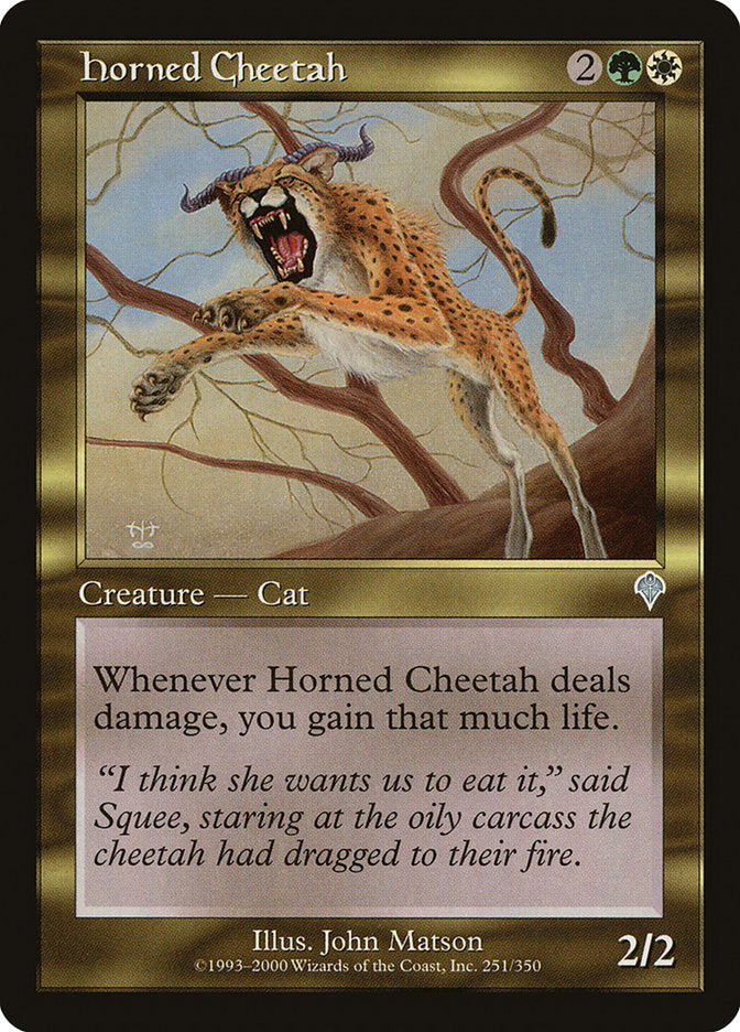 Horned Cheetah [Invasion] MTG Single Magic: The Gathering    | Red Claw Gaming