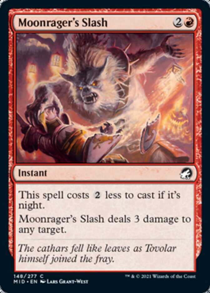 Moonrager's Slash [Innistrad: Midnight Hunt] MTG Single Magic: The Gathering    | Red Claw Gaming