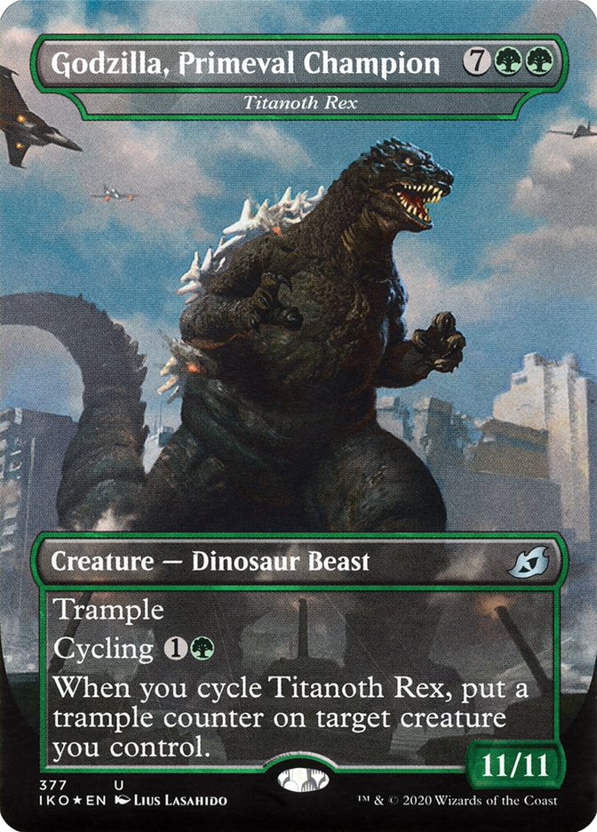 Titanoth Rex - Godzilla, Primeval Champion (Godzilla Series) [Ikoria: Lair of Behemoths] MTG Single Magic: The Gathering    | Red Claw Gaming