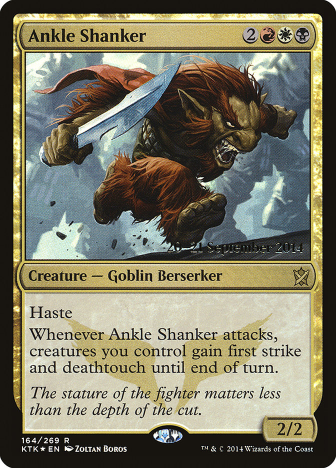 Ankle Shanker [Khans of Tarkir Prerelease Promos] MTG Single Magic: The Gathering    | Red Claw Gaming