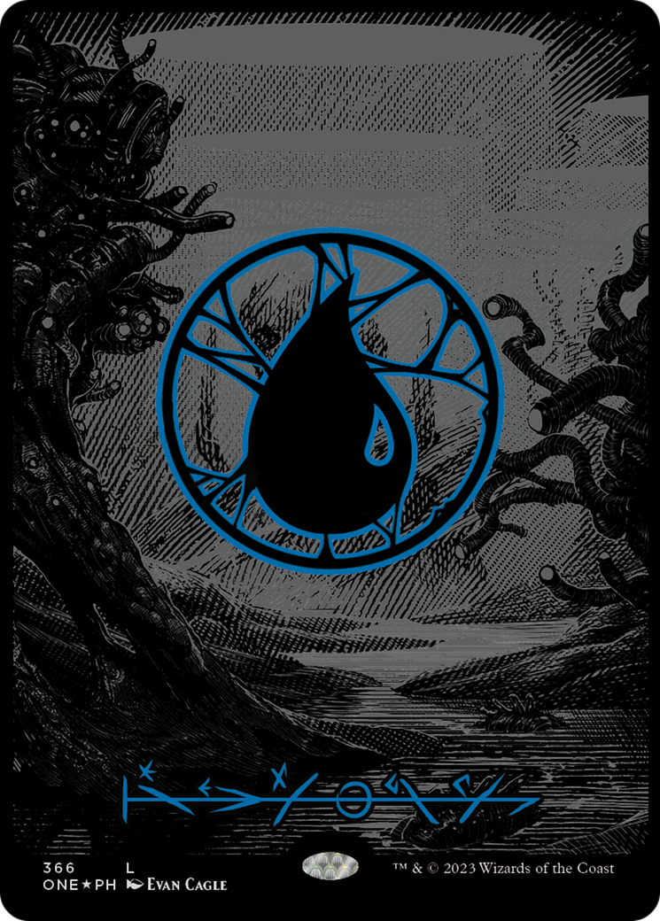 Island (366) (Oil Slick Raised Foil) [Phyrexia: All Will Be One] MTG Single Magic: The Gathering    | Red Claw Gaming