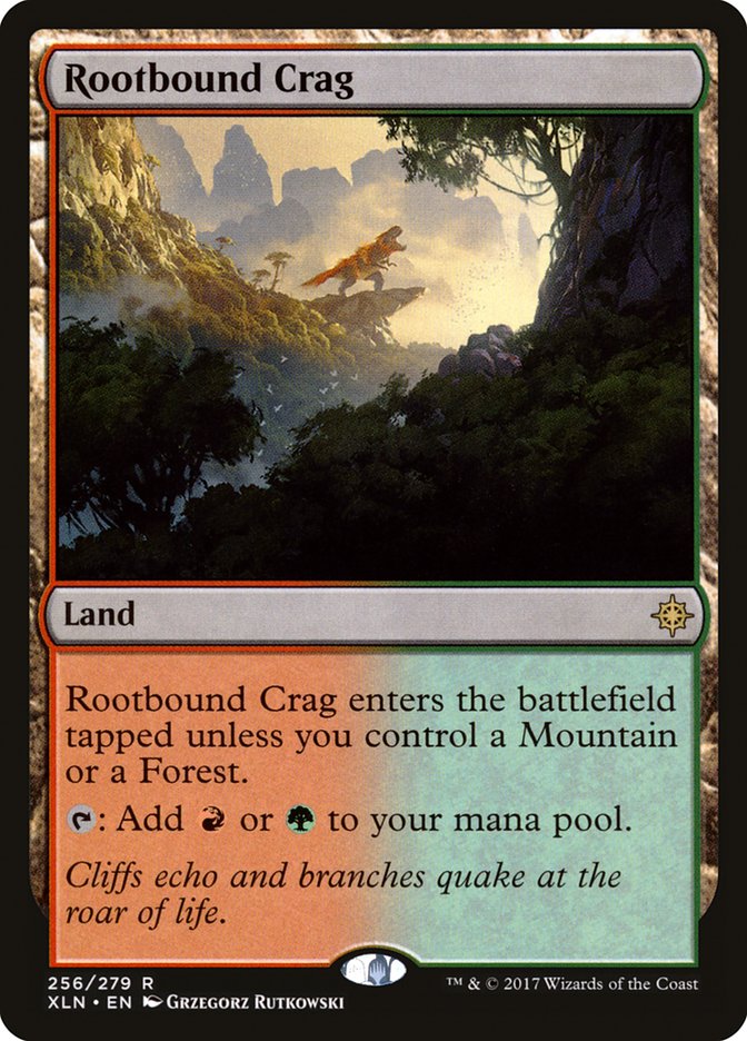 Rootbound Crag [Ixalan] MTG Single Magic: The Gathering    | Red Claw Gaming