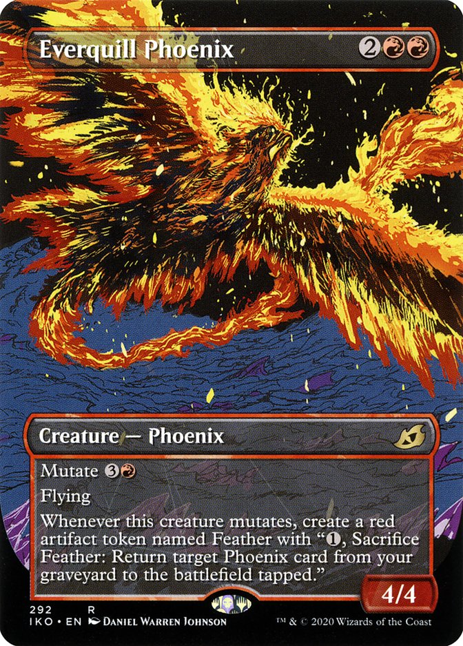 Everquill Phoenix (Showcase) [Ikoria: Lair of Behemoths] MTG Single Magic: The Gathering    | Red Claw Gaming