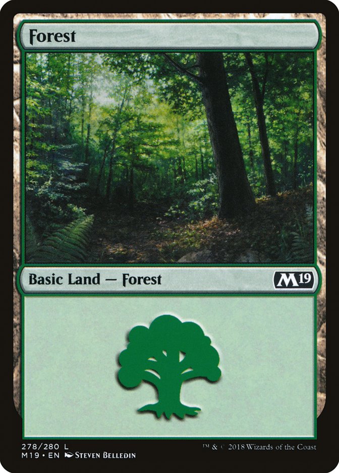 Forest (278) [Core Set 2019] MTG Single Magic: The Gathering    | Red Claw Gaming