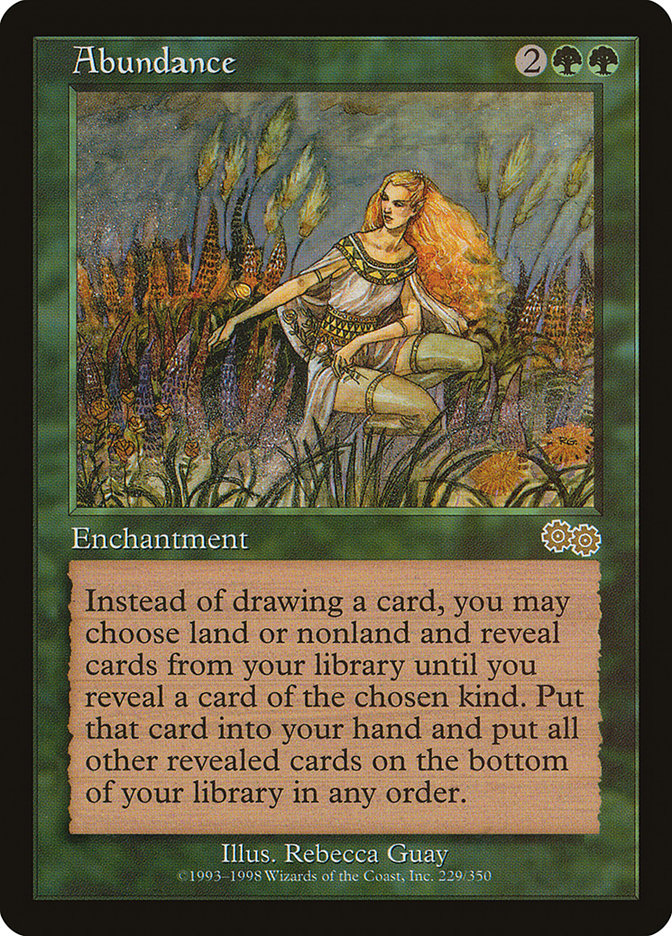 Abundance [Urza's Saga] MTG Single Magic: The Gathering    | Red Claw Gaming