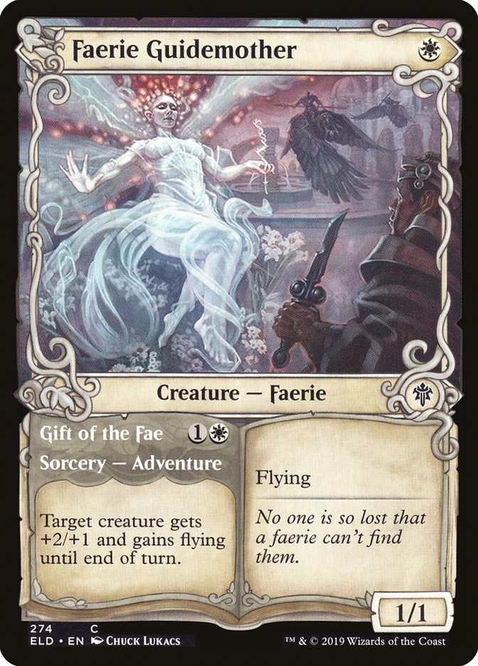 Faerie Guidemother // Gift of the Fae (Showcase) [Throne of Eldraine] MTG Single Magic: The Gathering    | Red Claw Gaming