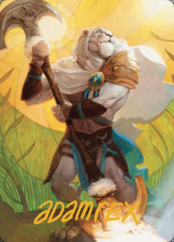 Ajani, Sleeper Agent Art Card (Gold-Stamped Signature) [Dominaria United Art Series] MTG Single Magic: The Gathering    | Red Claw Gaming