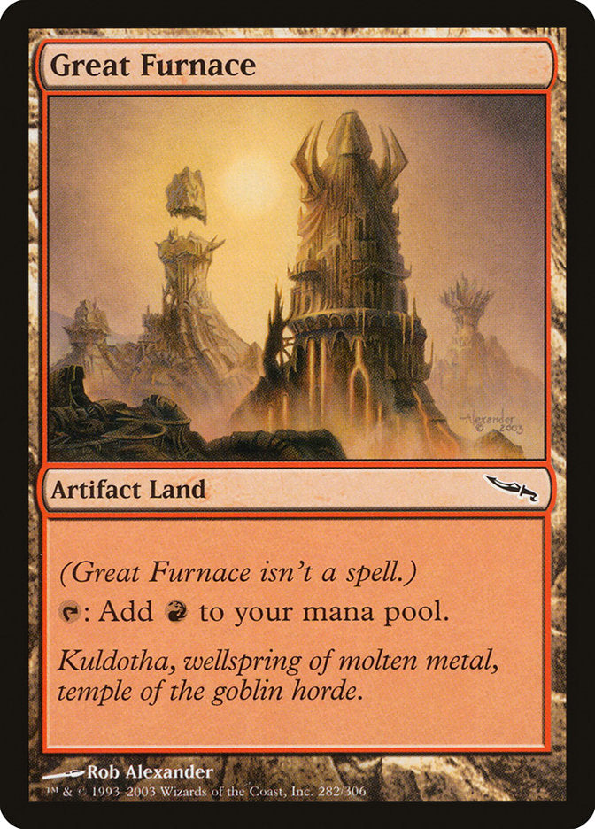 Great Furnace [Mirrodin] MTG Single Magic: The Gathering    | Red Claw Gaming