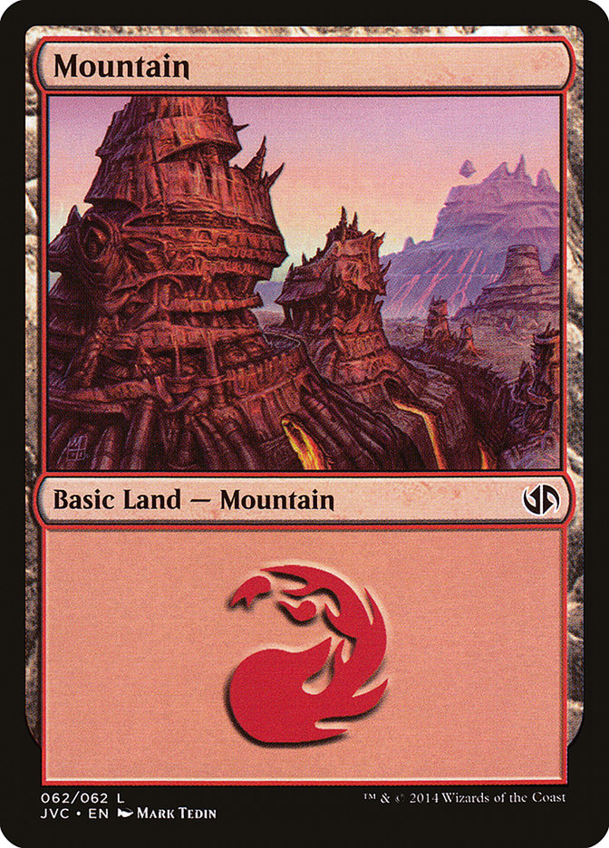 Mountain (62) [Duel Decks Anthology] MTG Single Magic: The Gathering    | Red Claw Gaming