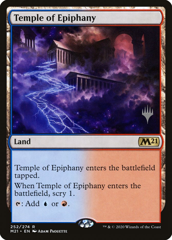 Temple of Epiphany (Promo Pack) [Core Set 2021 Promos] MTG Single Magic: The Gathering    | Red Claw Gaming