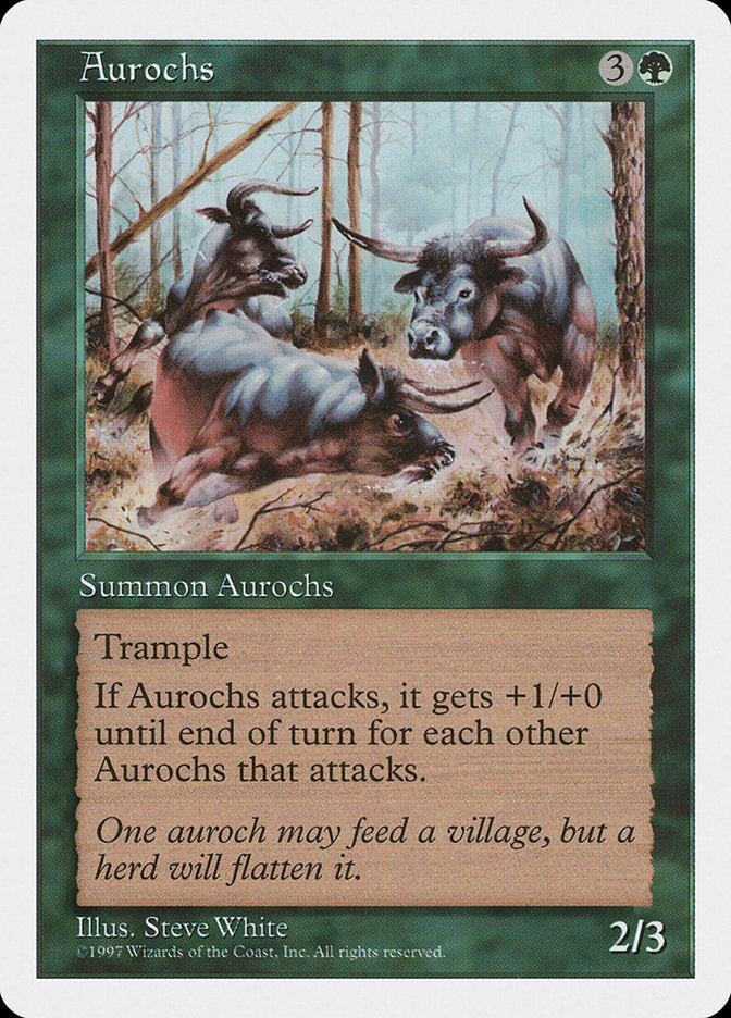 Aurochs [Fifth Edition] MTG Single Magic: The Gathering    | Red Claw Gaming