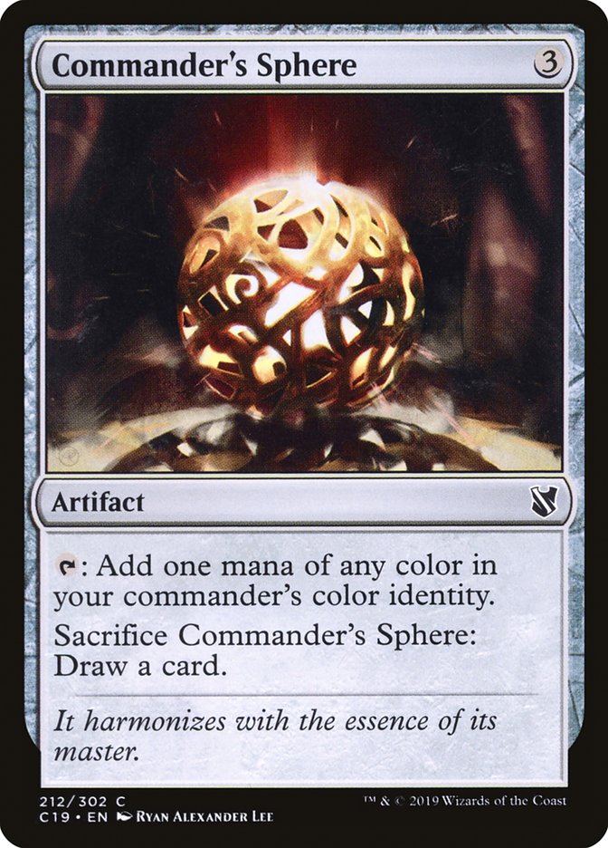 Commander's Sphere [Commander 2019] MTG Single Magic: The Gathering    | Red Claw Gaming