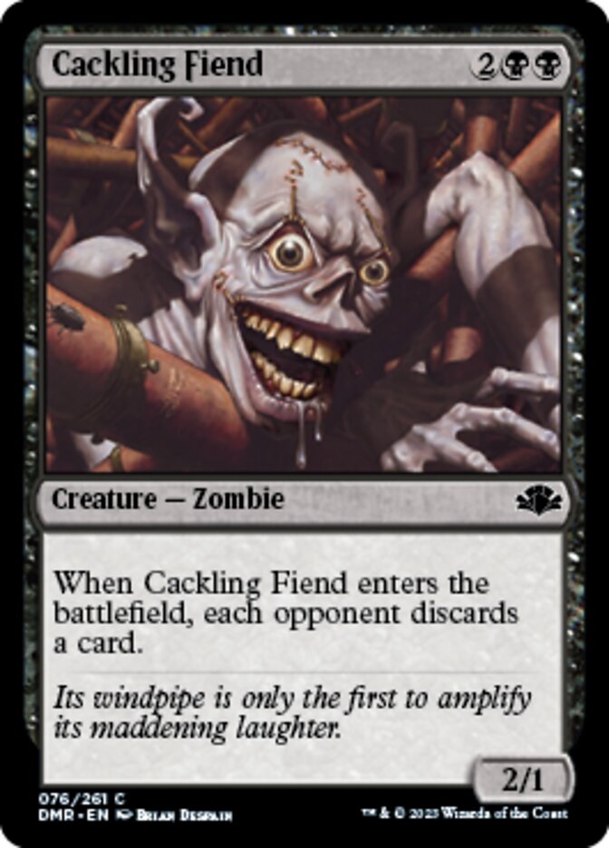 Cackling Fiend [Dominaria Remastered] MTG Single Magic: The Gathering    | Red Claw Gaming