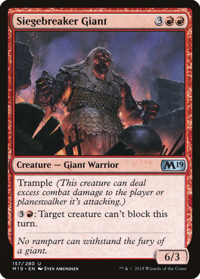 Siegebreaker Giant [Core Set 2019] MTG Single Magic: The Gathering    | Red Claw Gaming