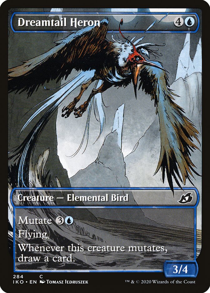 Dreamtail Heron (Showcase) [Ikoria: Lair of Behemoths] MTG Single Magic: The Gathering    | Red Claw Gaming