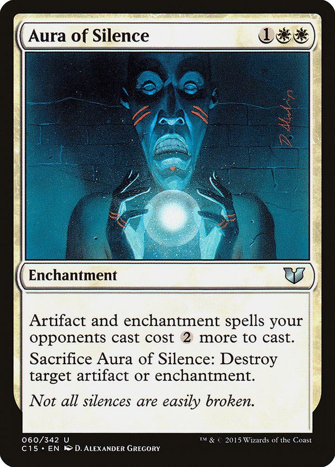 Aura of Silence [Commander 2015] MTG Single Magic: The Gathering    | Red Claw Gaming