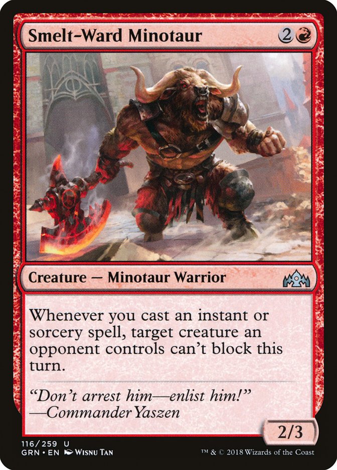 Smelt-Ward Minotaur [Guilds of Ravnica] MTG Single Magic: The Gathering    | Red Claw Gaming