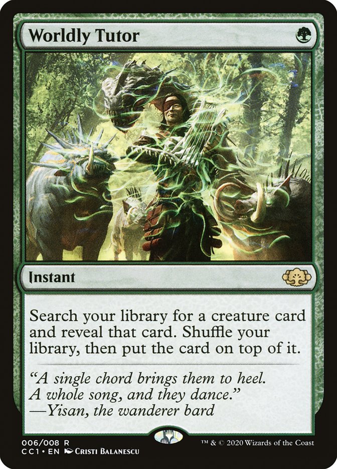 Worldly Tutor [Commander Collection: Green] MTG Single Magic: The Gathering    | Red Claw Gaming