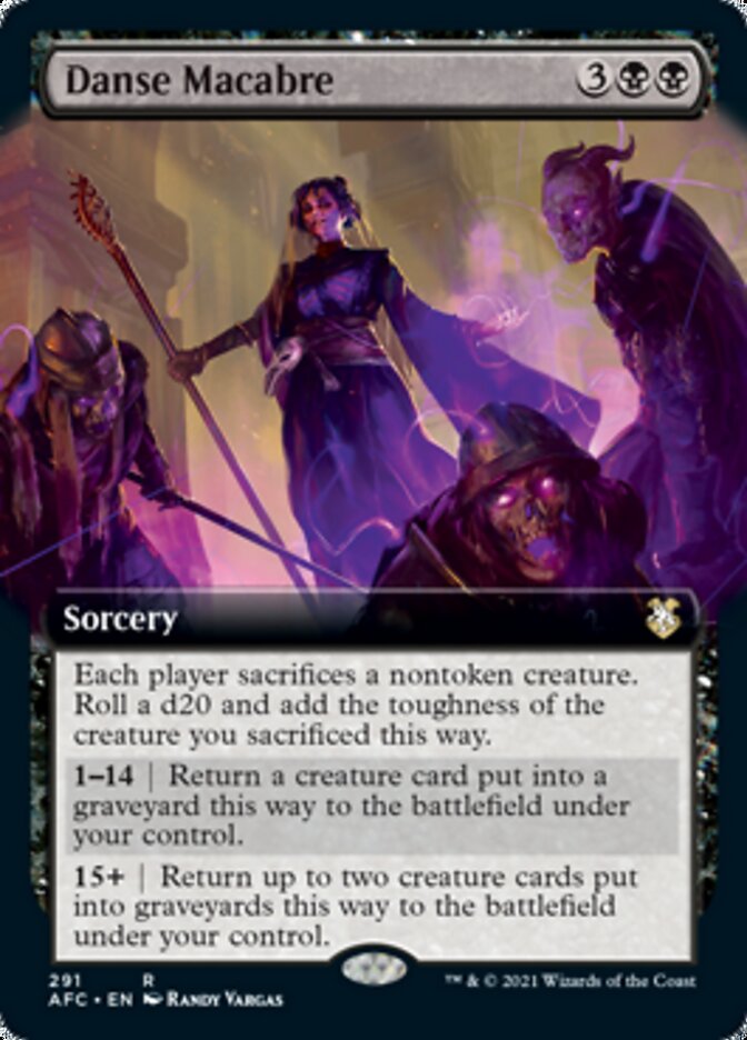 Danse Macabre (Extended Art) [Dungeons & Dragons: Adventures in the Forgotten Realms Commander] MTG Single Magic: The Gathering    | Red Claw Gaming